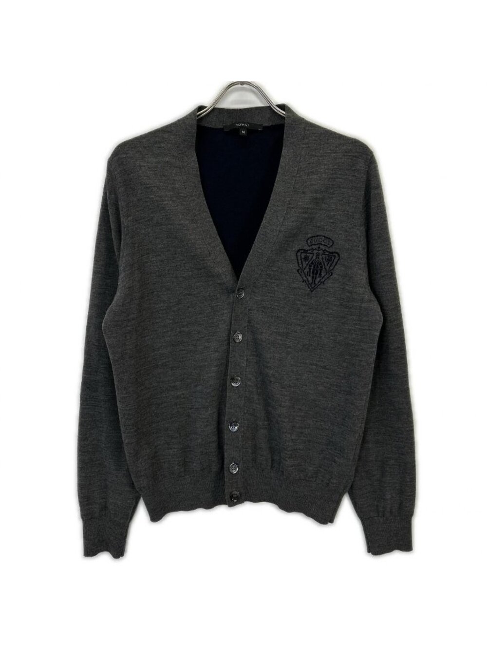 Gucci Chest Logo Wool Knit Cardigan